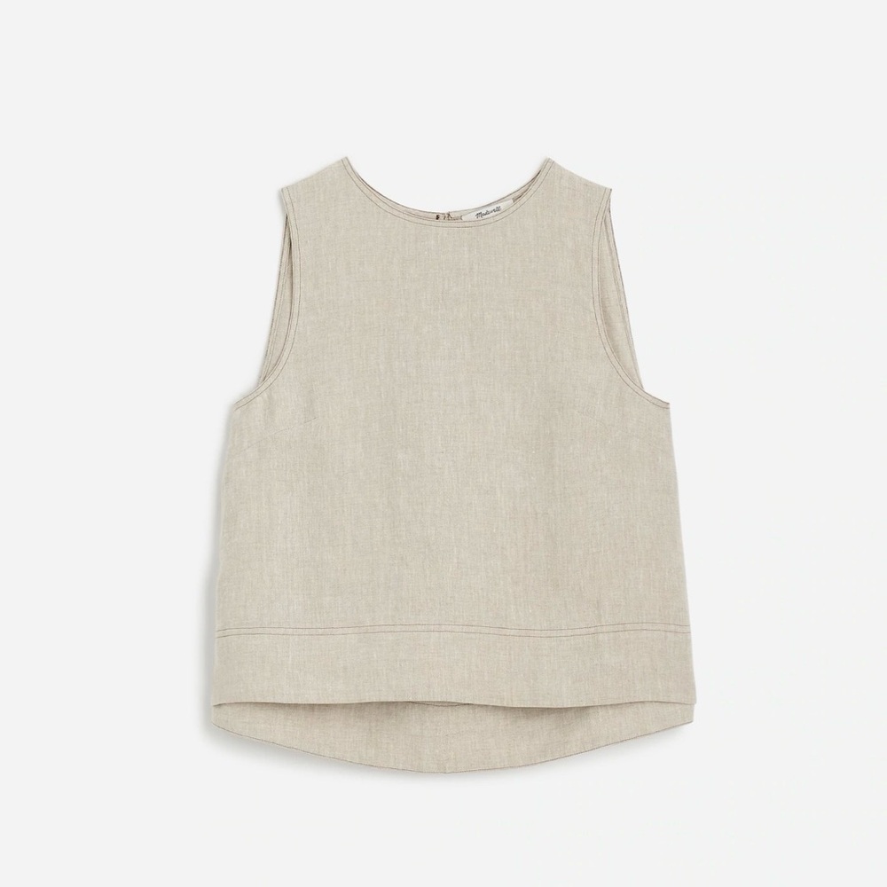 Madewell Linen Pleated Shell Top